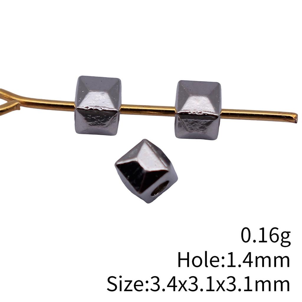 Square Round Mini Spacer Beads Metal Loose Beads For Thin Chain Bracelet Necklace DIY Jewelry Making Supplies For