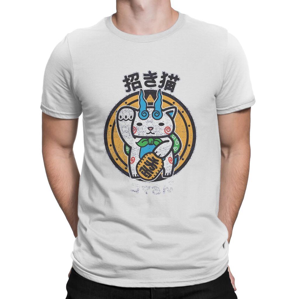 Yokai Watch Men's TShirt Maneki San Fashion T Shirt Harajuku Streetwear Hipster