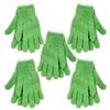 Nicheez Microfiber Car Wash Sponge Mitt for Car and 5 Pairs Gloves, Detail-Reaching Glove-Shaped Interior, Windows, Wheels, (10-Piece Set) (Light