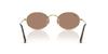 Ray-Ban RB3547 001/1A 51 OVAL Sunglasses - Arista Gold Frame / Light Violet Lenses