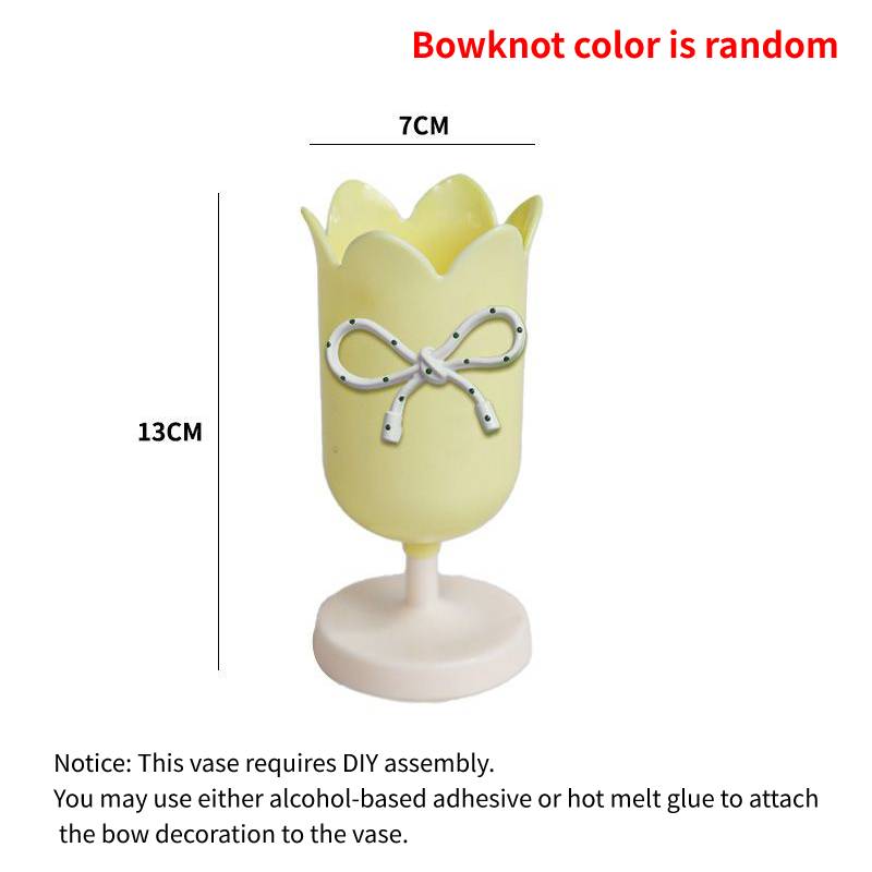 Ins Flower Vase Tulip Pen Holder Pencil Box Makeup Brush Storage Box Photography Props Aesthetic Vase Wedding Decoration