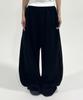 FUZZY SCAN Signature Curved Balloon Pants Black