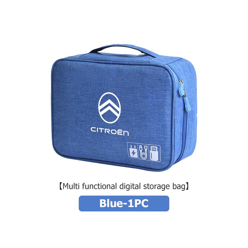 OCDK9 Car Data Cable Storage Case USB Hard Drive Protection Bag For Citroen C4 C3 C5 C1 C2 C6 VTS C4L DS3 DS4 DS5 Grand Berlingo