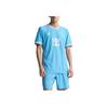 Adidas Originals Logo Slim Fit Short Sleeve Soccer Shirt Men Tops Blue JN8479