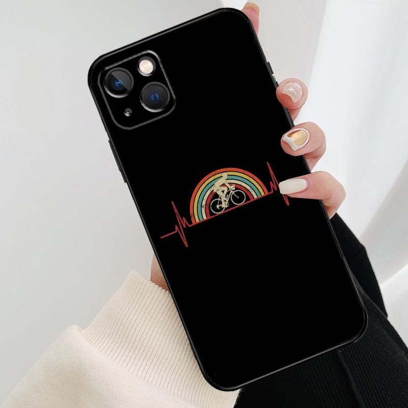 Cycling Bicycle Cycle Funny Phone Case For iPhone 17 Pro Max 14 13 12 11 15 16 Pro Max mini 16 15 Plus 16e 17 Air Cover