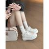 Soft sheepskin~ Italian brand thick-soled lightweight soft-soled small white shoes for women's 2025 spring new height-increasing casual board shoes