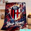 Custom Name Milan Logo Flannel Blanket Seasonal Universal Blanket For Indoor/outdoor, Perfect For Bedroom Sofa birthday gifts