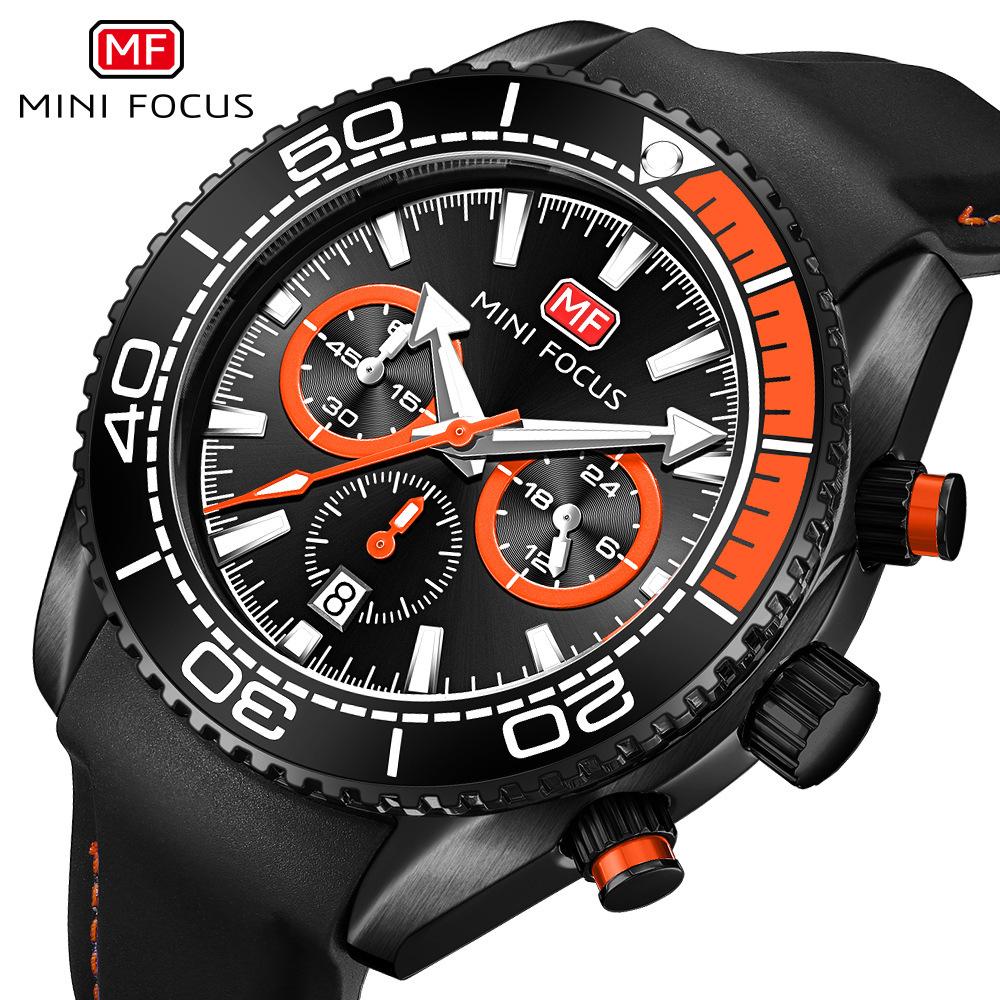 Mini Focus Watch Fashion Sports Men'S Watch Waterproof Ratchet Ring Multi-Function Luminous Men'S Watch 0426G