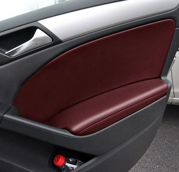 Volkswagen Golf 6 Door Panel Leather Wrap - Armrest Cover for Interior Renovation.