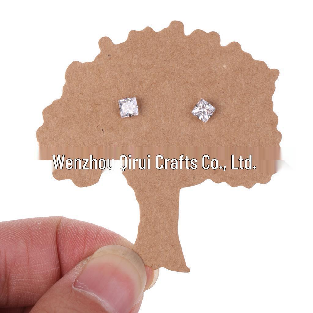 Kraft Paper Tree of Life Earring Card Tag Yes