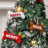 3pcs/set Bone Shape Christmas Tree Decoration Portable Xmas Tree Pendant Hanging Ornaments  Holiday