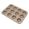 12 Cavity Baking Mold Carbon Steel Shell Shaped Cookies Trays Baking Pan Mold for Cookie Cake
