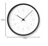 Lemnos NEUT Wall Clock, Analog, Wooden Frame, Natural Wood Grain, Black, KK22-09, Diameter 288mm, Thickness 50mm