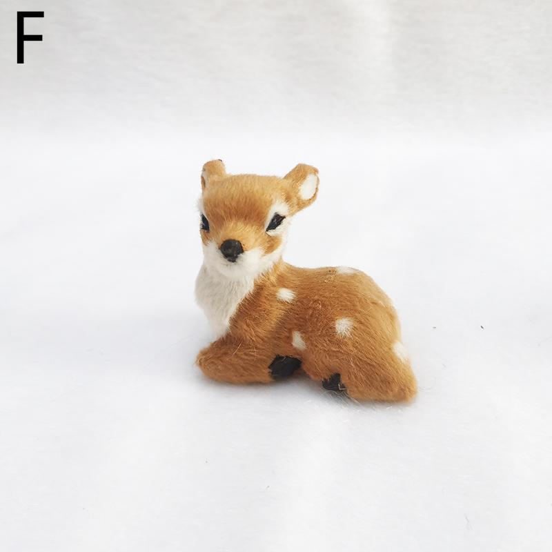 1PC Paesaggio del giardino Miniatura Cervo realistico Carino PVC Decorazioni da giardino Ornamenti Figurine di bambole Regalo per la casa