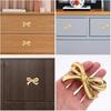 DOITOOL Brass Bow Shape Cabinets Knobs Gold Drawer Pulls Decorative Bow Knobs Cupboard Pull Handles for Home Kitchen Cabinet Hardware Cupboard