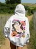 Autumn 2025 Halloween Hooded Sweatshirt - Ghost & Pumpkin Print Jacket