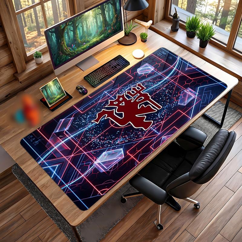 Alfombrilla de ratón grande impresa del Manchester United, alfombrilla de escritorio para gaming de goma suave antideslizante para decoración de oficina, portátil y ordenador