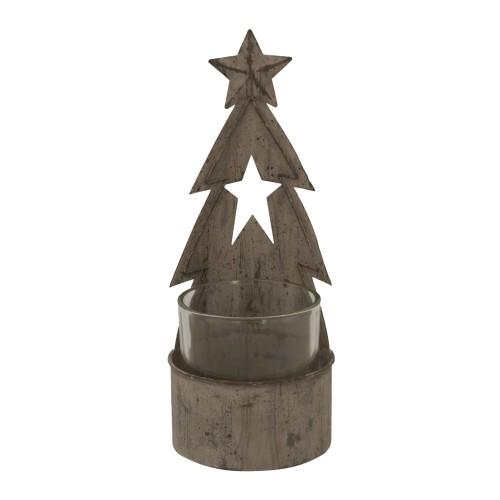 Hill Interiors Metal Tree Christmas Candle Holder