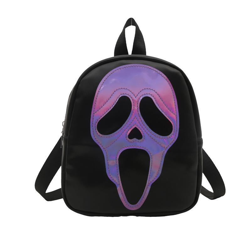 

Funny ghost skull handbag new niche design fashion trend multifunctional backpack фіолетовий