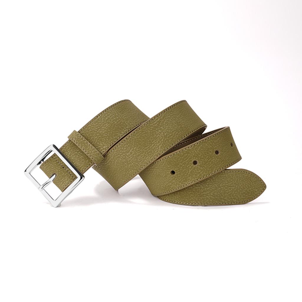 Retro Matte Women's Wide Belt, Trendy Simple Belt, Versatile Square Jeans Belt