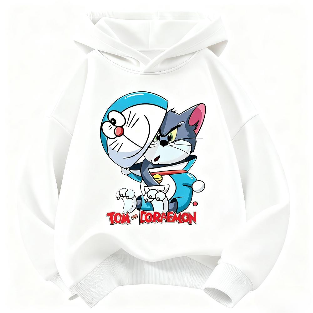 New Children's Sweatshirt Doraemon Boys and Girls Clothing Autumn and Winter Warm Children's Hoodie Sweatshirt