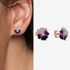 Authentic 925 Silver Cherry Blossom Bow Heart Hoop Stud Drop Earrings plata de ley Jewelry DIY Birthday Gift Original