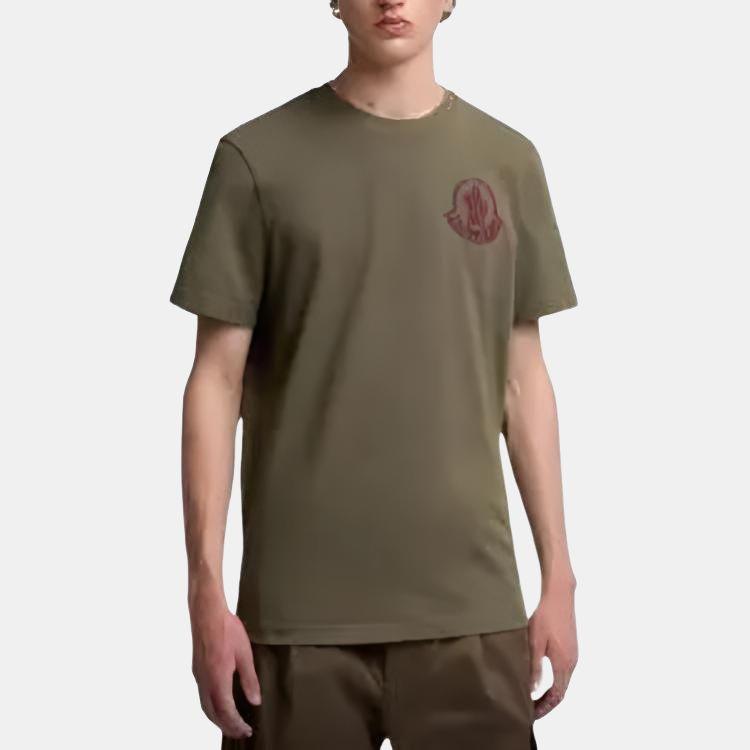 Moncler Round Neck Logo Short Sleeve T-Shirt Men Tops K2-091-8C00057-89AZ9-889
