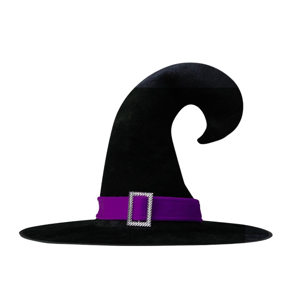 Bending Angle Halloween Hat Gilding Devil Cap Punk Halloween Witch Wizard Hat  Night Club