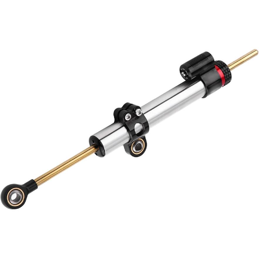Motorcycle Steering Damper, Aluminum Universal Motorcycle Steering Damper Stabilizer for MT10 MT 07 MT09 Long Type