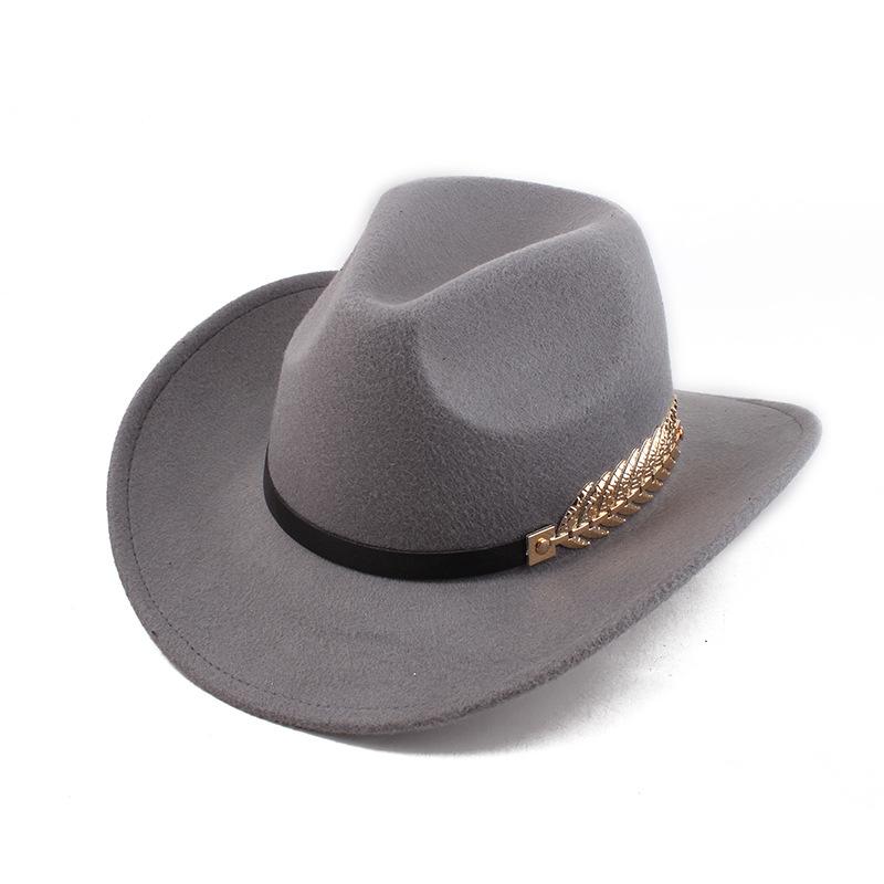 Summer Felt Cowboy Hat Men Women Couple Ethnic Rolled Brim Bohemian Fedora Sun Cap for Outdoor Beach