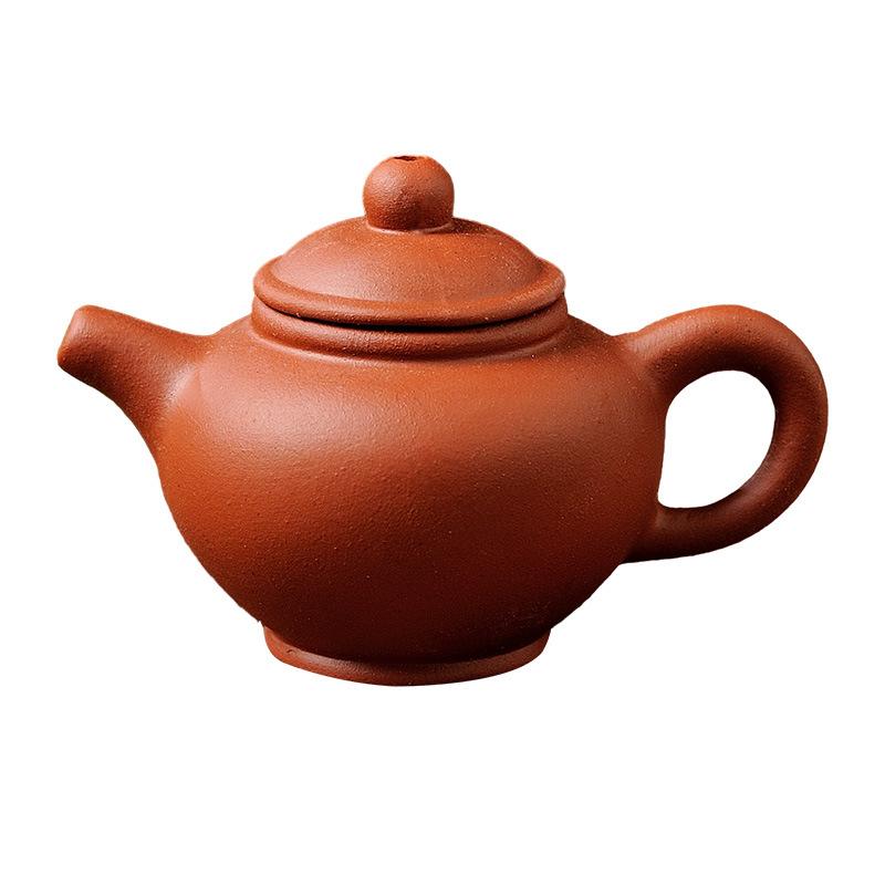 Mini purple sand children's set handle pot small teapot fingertip pot tea pet pot can be placed to raise Xishi small kung fu tea set