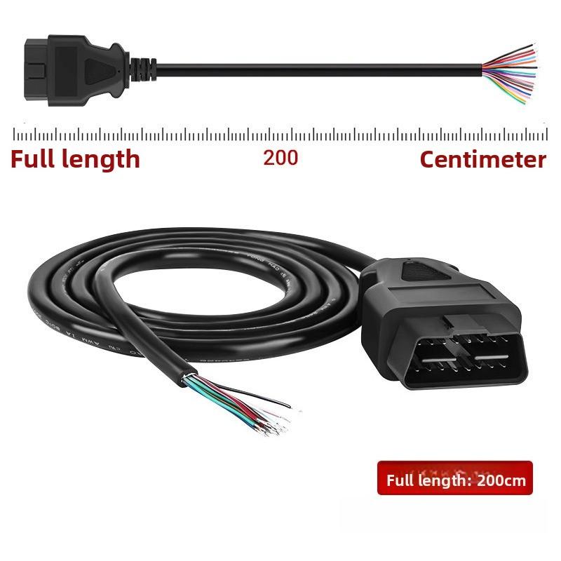 Xiaomi 16 Pin OBD2 OBD-II Male Connector To Open Plug Wire, OBD Diagnostic Extension Cable Pigtail for Extension OBD2 Opening OBD Cable