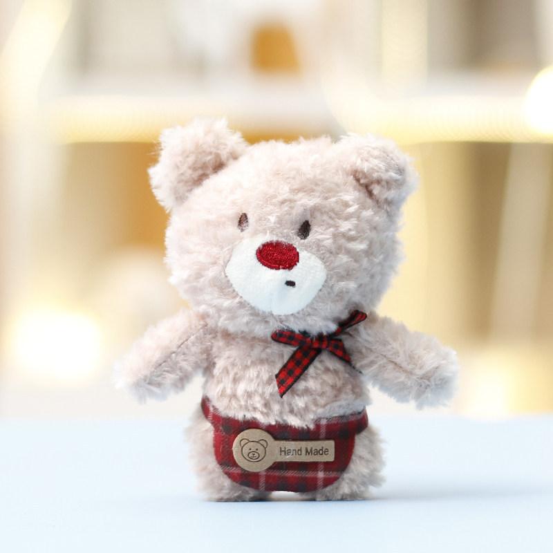 Plush Teddy Bear Keychain Cute Doll Gift For Girls And Bag Decor