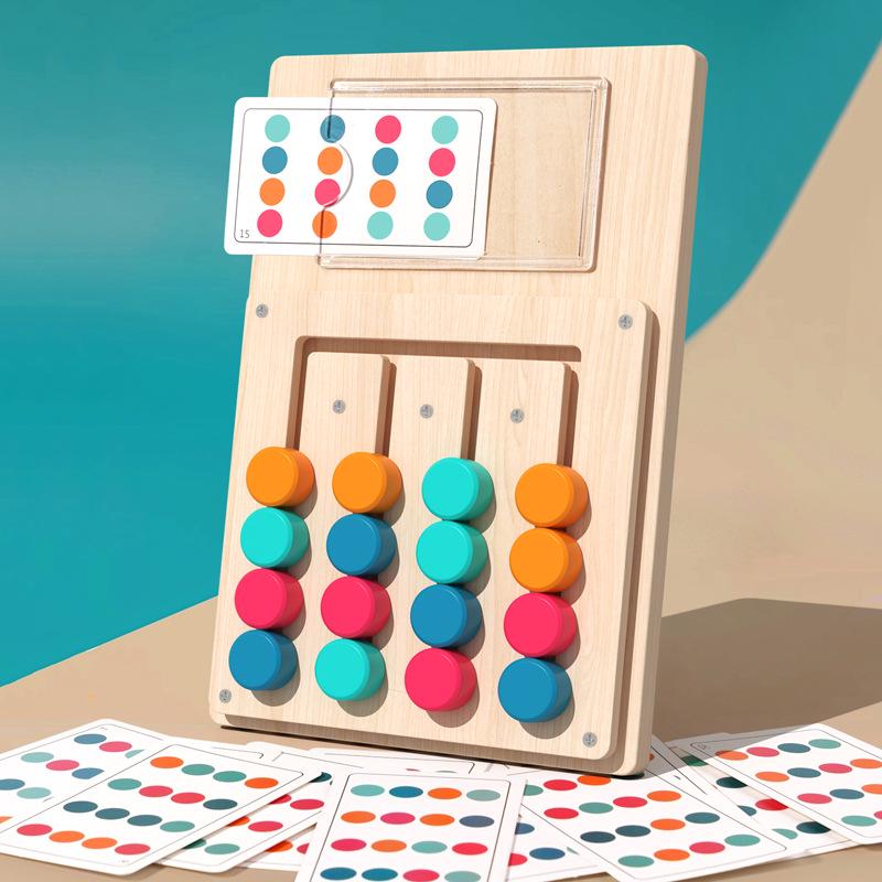International Children s Multi-Color Memory Chess Logic Training Wooden Board Game