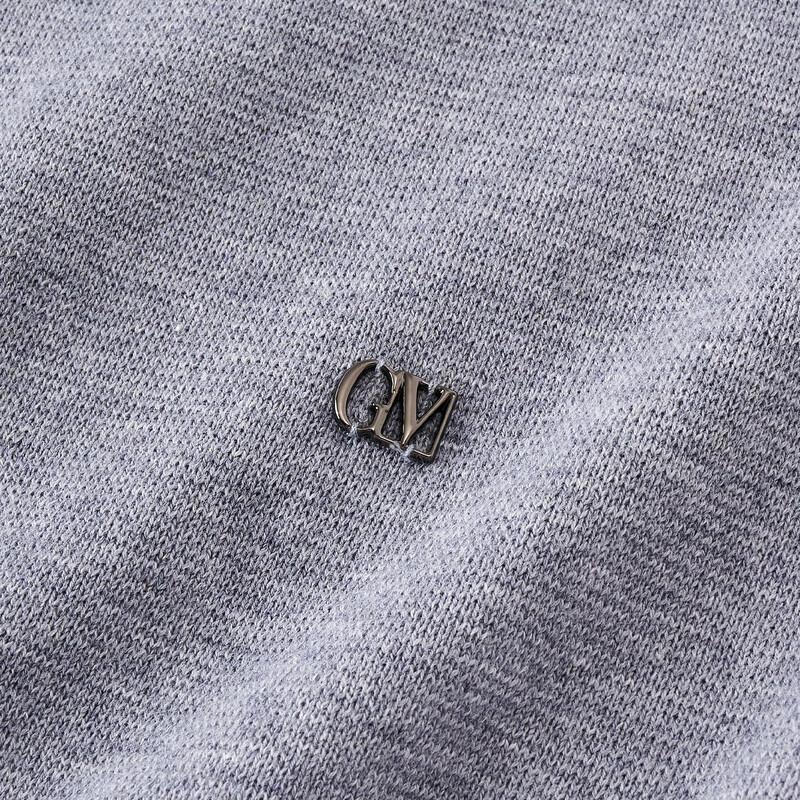 Giovanni Valentino Men's Pure Cotton Mock Neck Knit Sweater