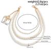 Punk Rock Cross-shaped Pearl Waist Chains Metal Pendant Pant Chain Waist Chain  For Women Man