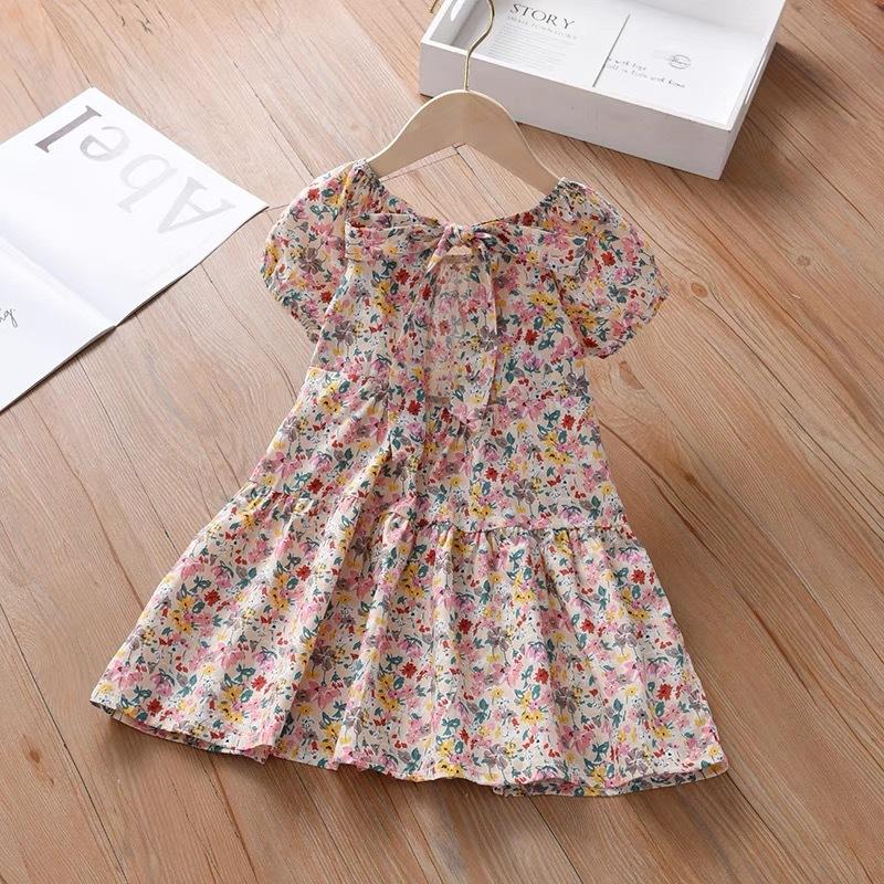 Girls Summer Cotton Princess Dress Stylish Kids Party Gown Baby Toddler Casual Sundress For Children