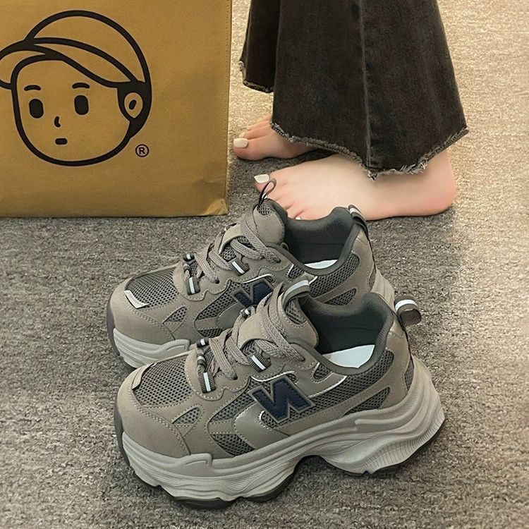 High-value campus style shows high dad shoes for women's spring and autumn versatile trendy casual sports shoes for women