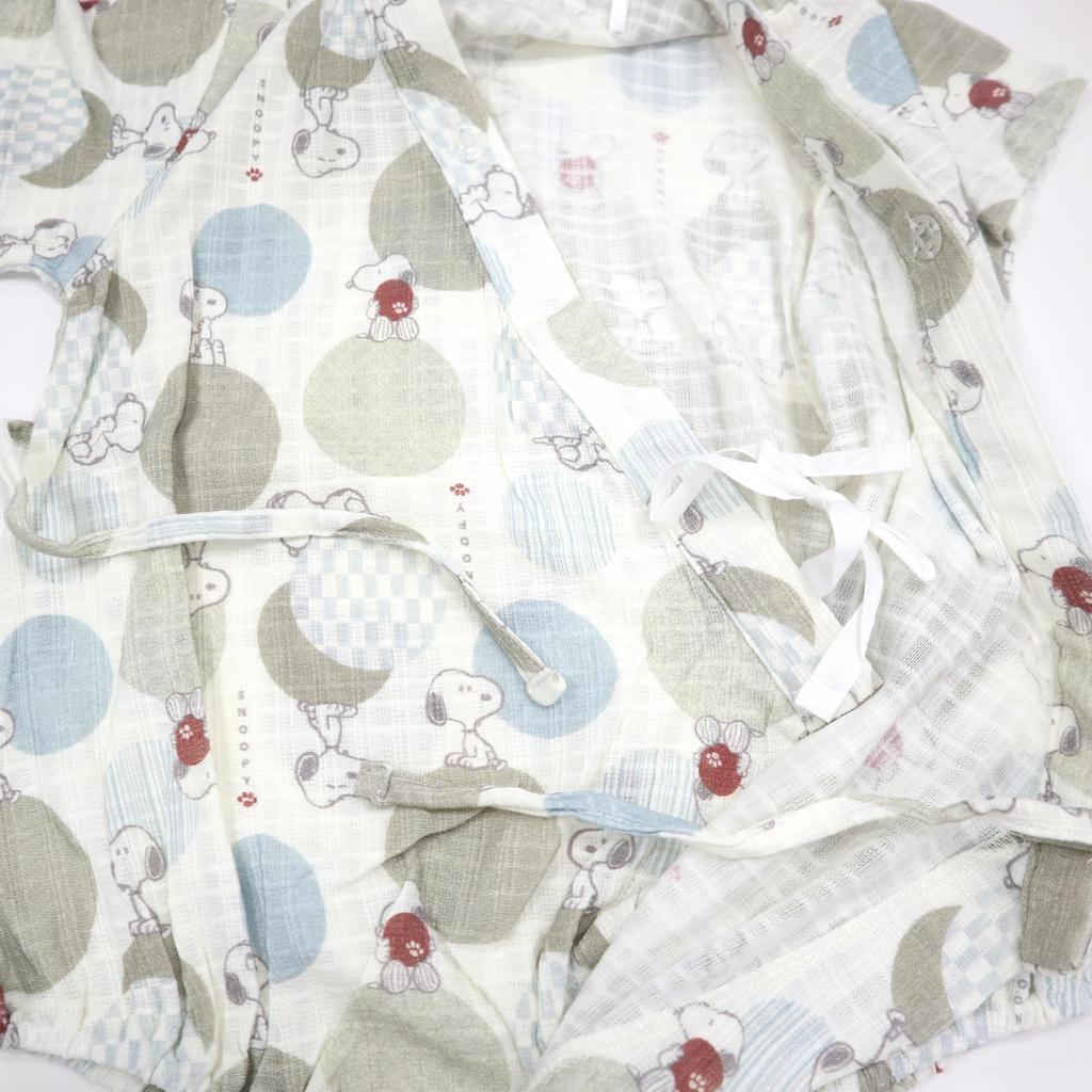 Takihyo Snoopy Jinbei Coverall Romper for Baby Boys and Japanese Size 215152615 Girls, Pattern, 80,