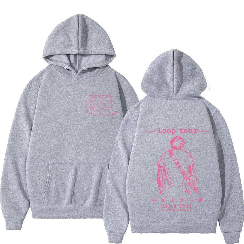 Ed Sheeran Loop Tour 2026 Merch Hoodie Unisex Hip-hop Sweatshirts Long Sleeves Loose Casual Oversized Winter Pullover Tops