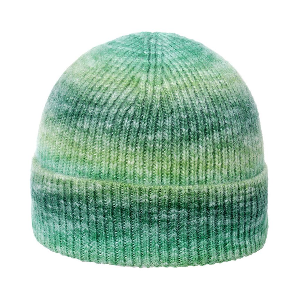 Ladies' Knitted Hat Trendy Gradient Printed Warm Hat Fashion Knitted Hat