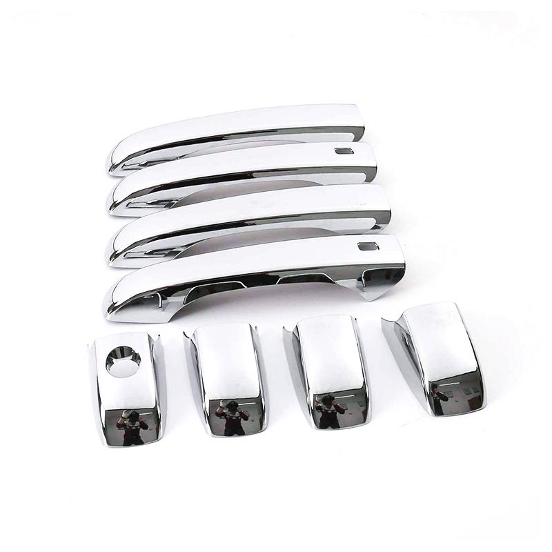 Door Handle Cover For Jeep Grand Cherokee WK2 2011- Carbon Fiber Car Protective Film Decorate Accessories Stickers