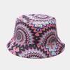 European and American spring new beach vacation leisure basin hat trendy men and women rainbow double-sided bucket hat sunscreen visor