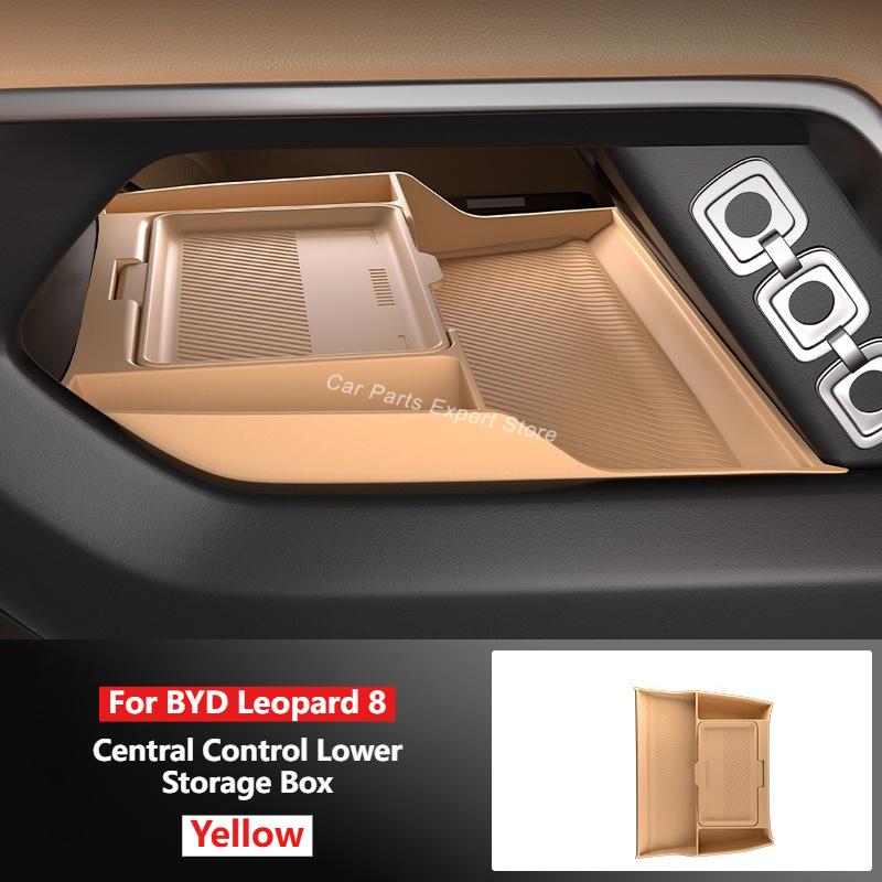 For BYD Formula Leopard 8 Central Control Lower Double-Layer Storage Box Central Hidden Storage Box Anti-Slip Mat Accessories
