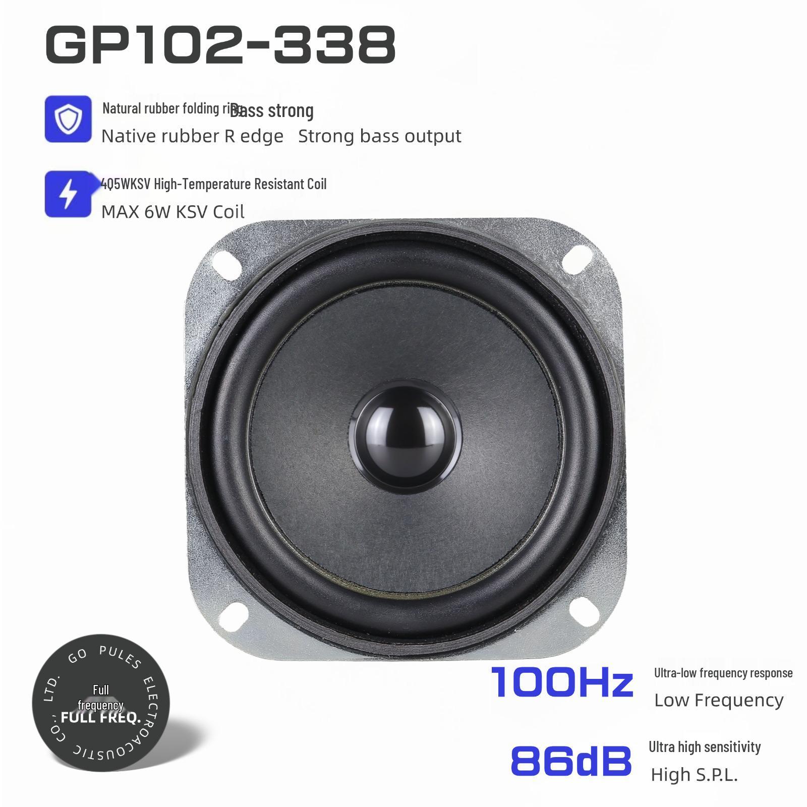 

102mm 4-Inch 4-Ohm 5-Watt Full-Range Loudspeaker with Rubber Surround and Large External Magnet