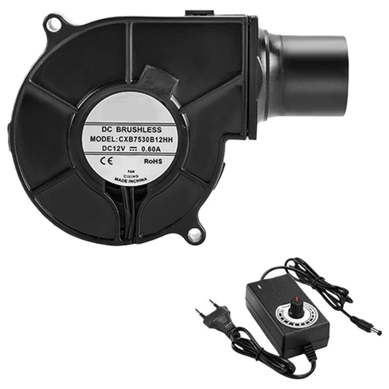 BBQ Air Movers Blower Fan,Variable Speed Centrifugal Fan with Speed Controllers Camping Charcoal Starte Fan
