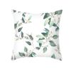Summer Small Fresh Green Plant Print Pillowcase Peach Skin Green Leaf Home Sofa Pillowcase Bedroom Cushion