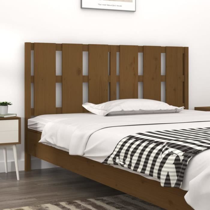 VidaXL Headboard Honey Brown 155.5x4x100 Cm Solid Pine Wood 817998