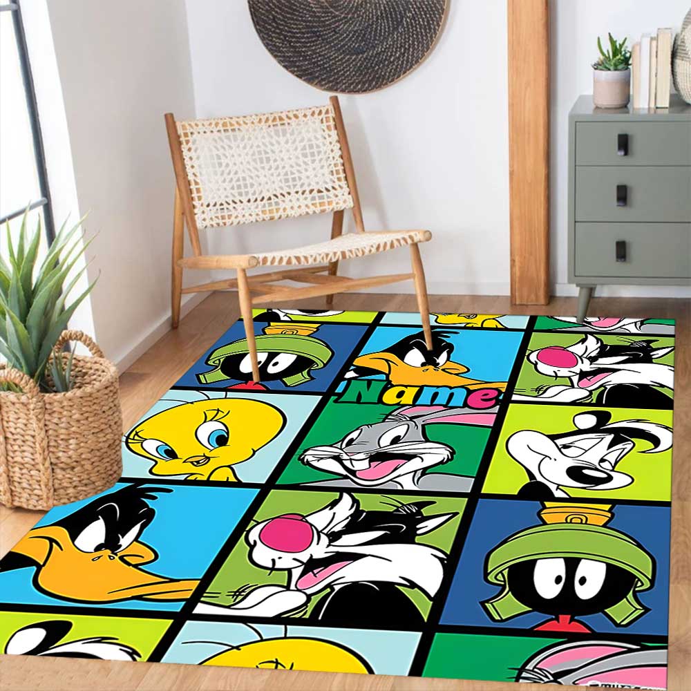Warnermedia (2) Customize your name rug, office chair cushion, home bedroom living room gift.
