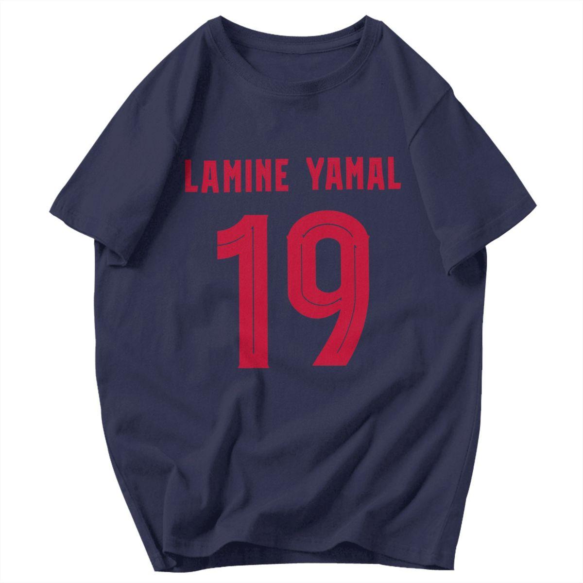 

Men T Shirt Lamine Yamal No 19 Unique Y2K Graphic Quality Unisex Clothes T Shirts 4XL
